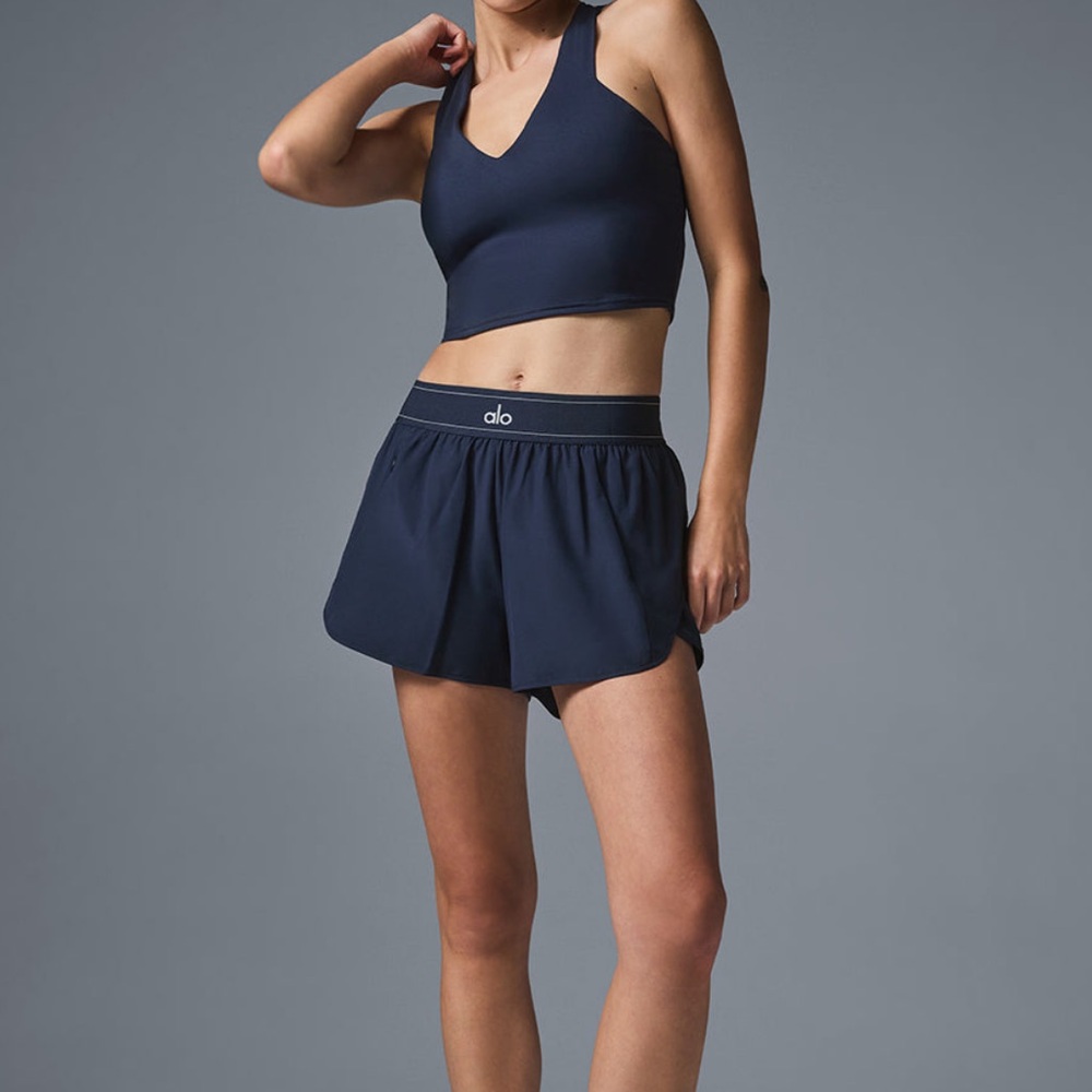 Alo Yoga Match Point Short Navy Blue